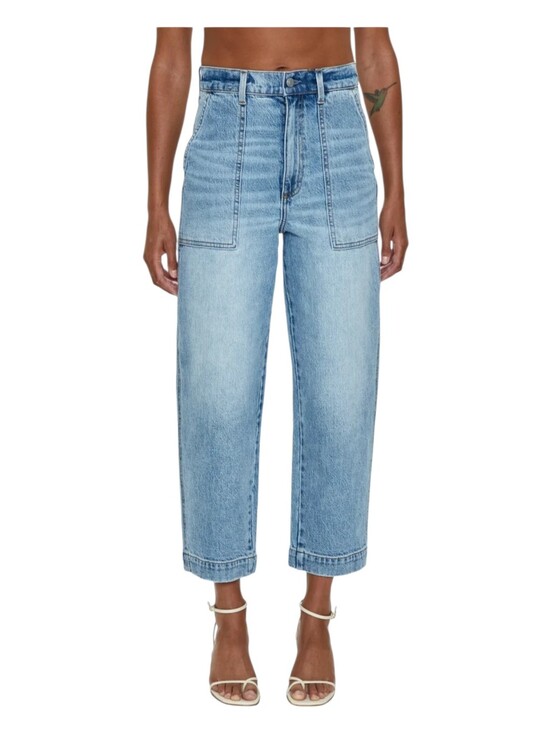pistola Denim - Pistola Womens Provence Wash Turner Super High Rise Crop Barrel Denim Jeans 30